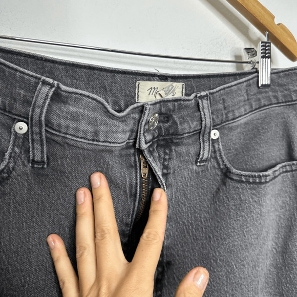 MADEWELL THE PERFECT VINTAGE JEANS womens GRAY straight leg stretch size 29 - Picture 4 of 8